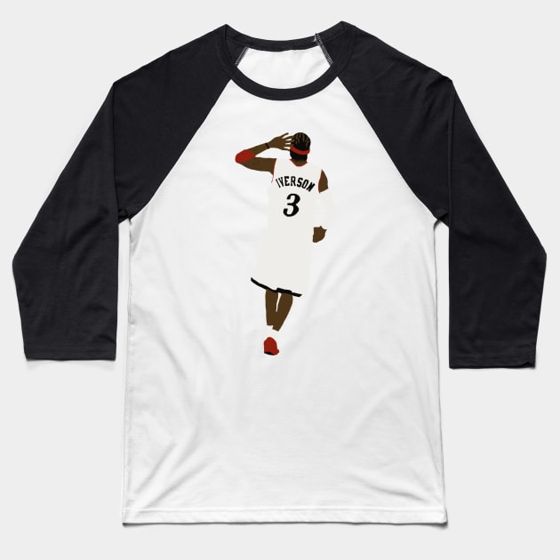 Allen Iverson Hand To Ear Baseball T-Shirt by rattraptees